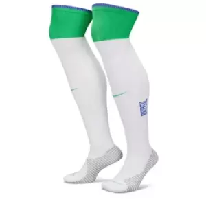 Image of Nike Brazil Home Football Socks 2022/2023 Mens - White