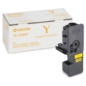 Image of Kyocera TK5240Y 1T02R7ANL0 Yellow Laser Toner Ink Cartridge