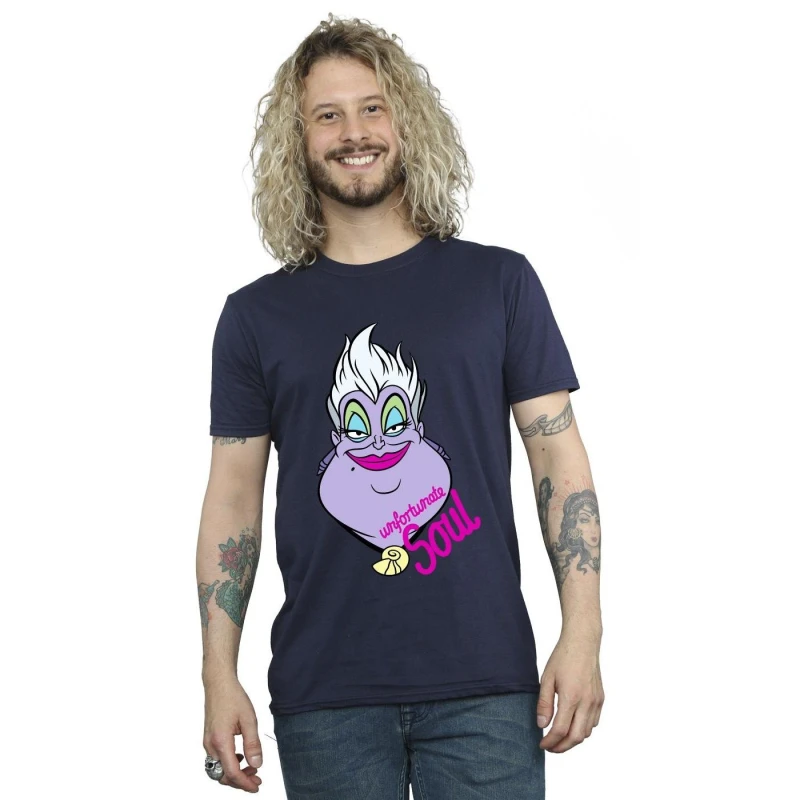 Image of Disney Men Villains Ursula Unfortunate Soul T-Shirt in Navy Size: Small Navy S Male 5063283788398