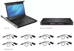 Image of Vertiv Avocent LCD Local Rack Access Console, 8P KVM, 8 CABLES,...