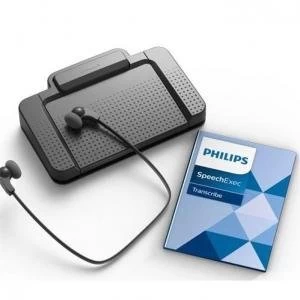 Image of Philips Transcription Kit Software Headset 234 Foot Control 210 Web