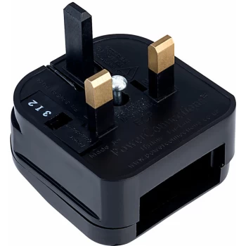 Image of ECP-BK-NR-3A Plug Converter Black Non Returnable 3A - Power Connections