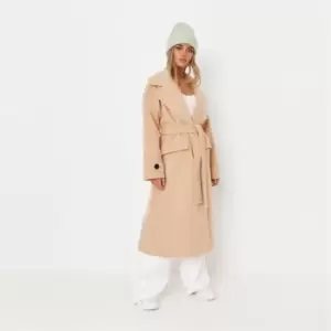 Image of Missguided Belted Longhair Formal - Neutral