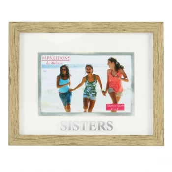 Image of 6" x 4" - Natural Wood Effect Frame - Sisters