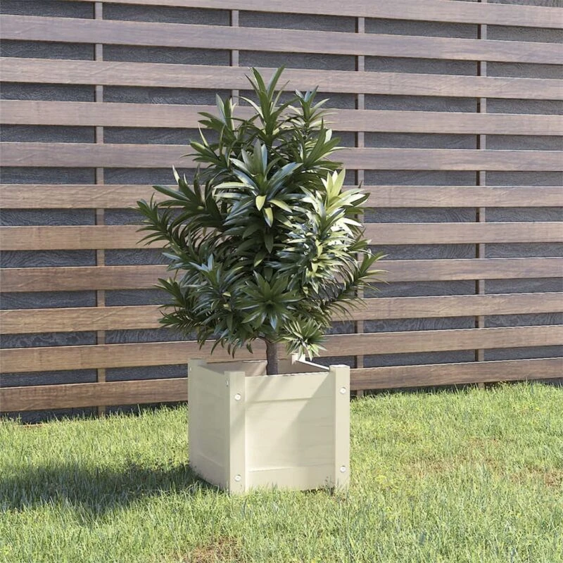 Image of VIDAXL Garden Planter White 31x31x31cm Solid Pinewood Vidaxl 8720286773109