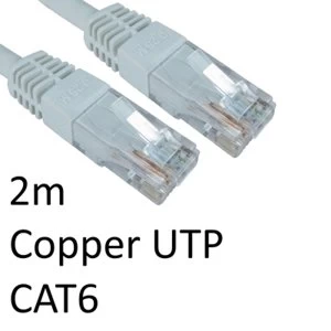Image of RJ45 (M) to RJ45 (M) CAT6 2m White OEM Moulded Boot Copper UTP Network Cable