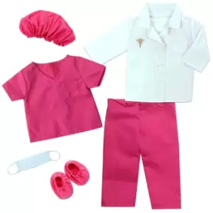 Image of Sophias By Teamson Kids Doll Doctor Scrubs And Lab Coat Set For 18" Dolls