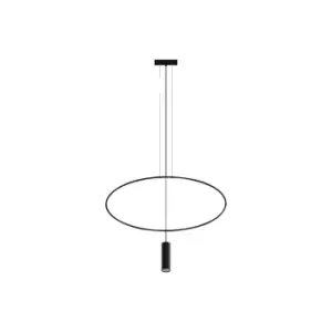 Image of Holar Modern Pendant Ceiling Light, Black, 1x GU10