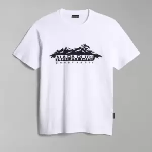 Image of Napapijri Racing Logo-Print Cotton-Jersey T-Shirt - S