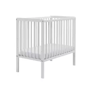 Image of East Coast Nursery Carolina Space Saving Cot With Spring Mattress - White
