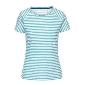 Image of Trespass Womens/Ladies Ani T-Shirt (XXS) (Aquamarine Stripe)