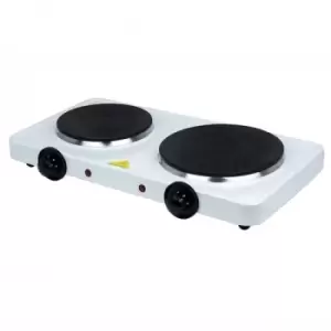 Image of Status Double Stainless Steel Hot Plate - White