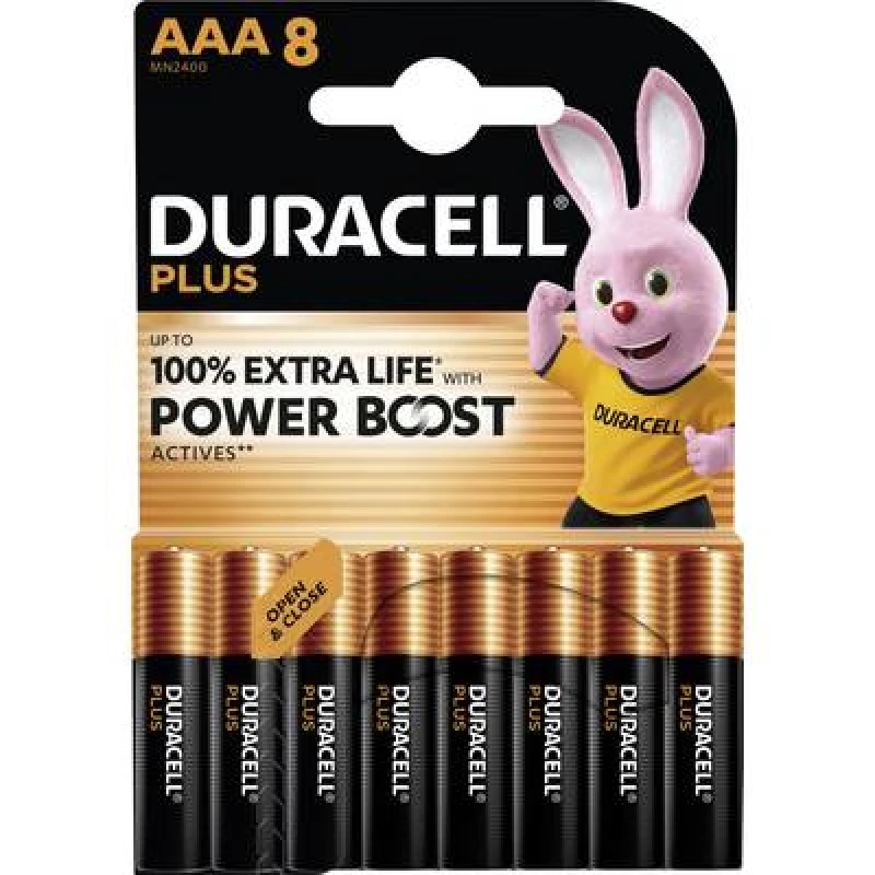 Image of Duracell Duracell Plus Power Boost AAA battery Alkali-manganese 1.5 V 8 pc(s) 151258