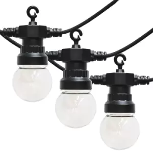 Image of 30 x Black IP44 5.7m LED Warm White Festoon Lights