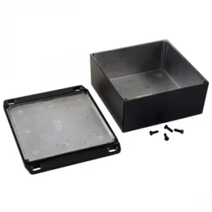 Image of Hammond 1590WKKFLBK Watertight Diecast Enclosure Flanged Lid 125x1...