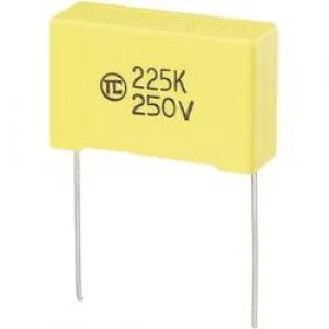 Image of MKS thin film capacitor Radial lead 2.2 uF 250 Vdc 5 27.5mm L x W x H 32 x 11 x 20 mm