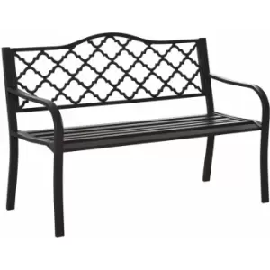 Image of Outdoor Garden Bench 2 Seater Patio Porch Loveseat Chair Seater Brown - Brown - Outsunny