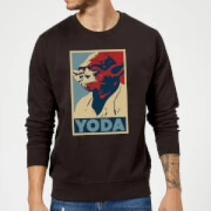 Image of Star Wars Yoda Poster Sweatshirt - Black