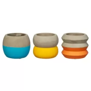 Image of Sass & Belle Colour Block Cement Planter (One Random Supplied)
