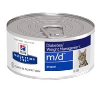 Image of Hill's Prescription Diet m / d Feline Wet Food for Cats 156g