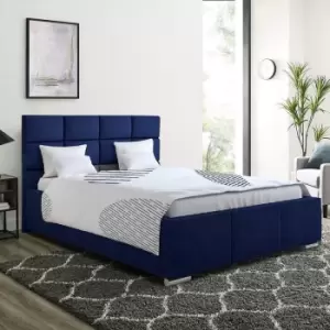 Image of Envisage Trade - Gerali Upholstered Beds - Plush Velvet, Single Size Frame, Blue - Blue