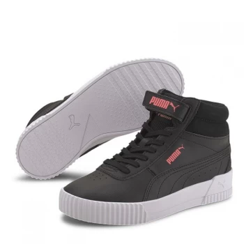 Image of Puma Carina Mid Trainers Junior Girls - Black