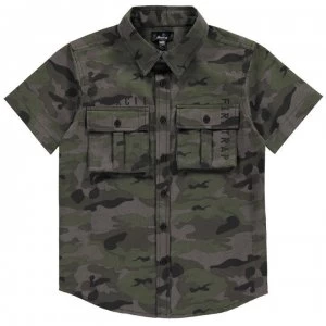 Image of Firetrap Cargo Shirt Junior Boys - Camo AOP