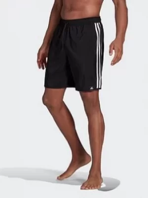 Image of Adidas Classic-Length 3-Stripes Swim Shorts
