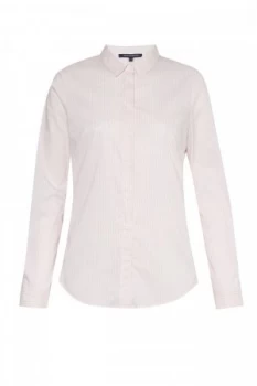 Image of French Connection Eastside Cotton Shirt Pale Pink