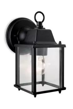 Image of Coach 1 Light Lantern Wall Light Black E27
