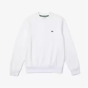 Image of Lacoste Basic Fleece Sweatshirt - White