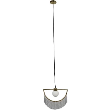Image of Minisun - Metal Ceiling Light with Tassels - Grey