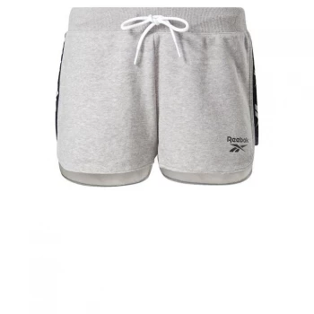 Image of Reebok Tape Shorts Ladies - Grey Heather