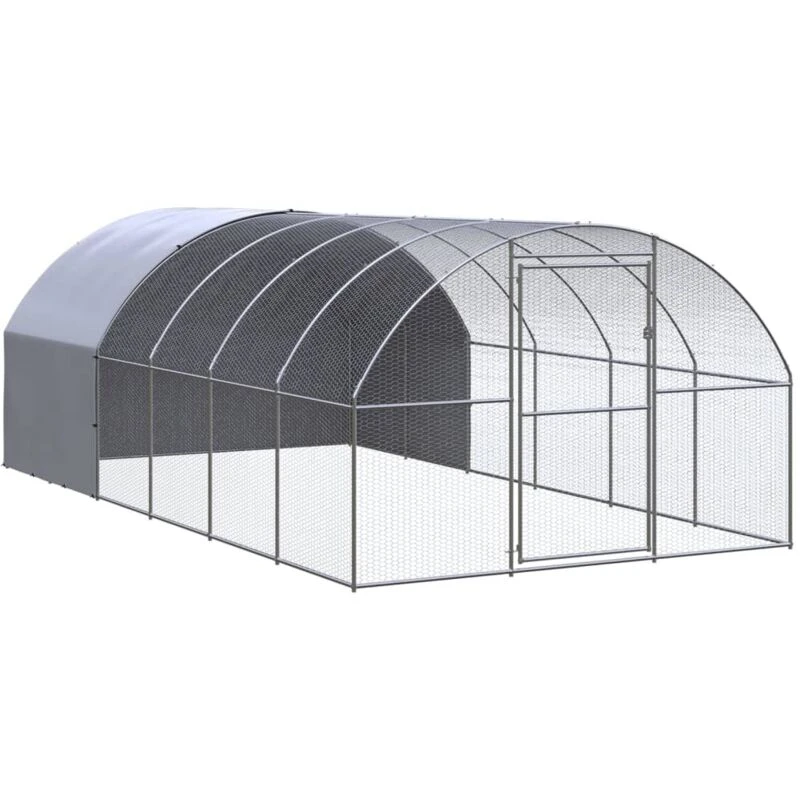 Image of VIDAXL Outdoor Chicken Coop 3x6x2 m Galvanised Steel Vidaxl 8720286844977