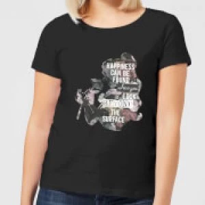 Image of Disney Beauty And The Beast Happiness Womens T-Shirt - Black - S