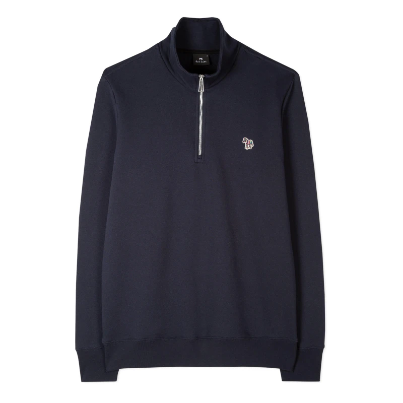 Image of Paul Smith Regular Half Zip Sweatshirt - Blue Blue M