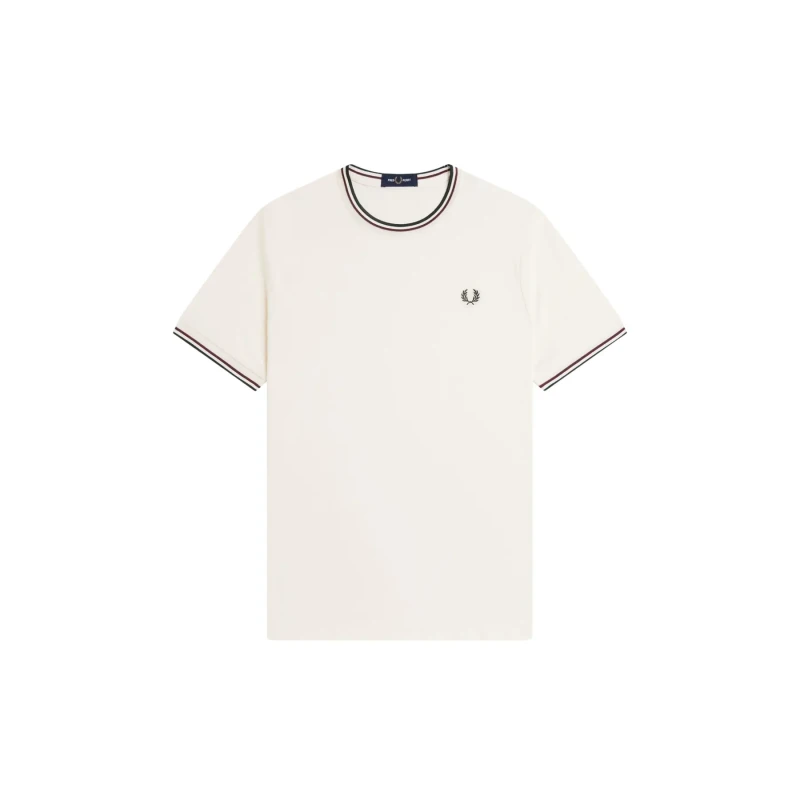 Image of Fred Perry Double stripe T-Shirt Fred Perry Beige Male S