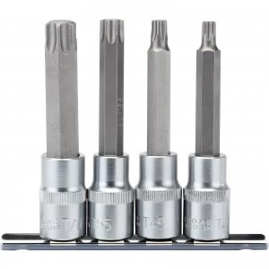 Image of Draper 4 Piece 1/2" Drive TX-Star Socket Bit Set 1/2" 100mm