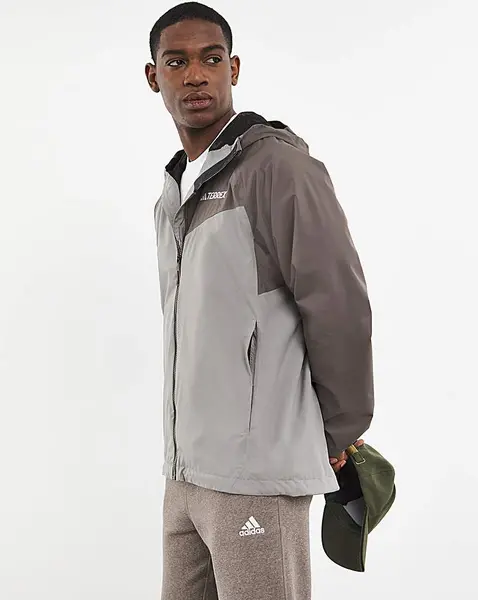 Image of Adidas adidas Terrex Rain Jacket Grey Male S34/37 AT90401