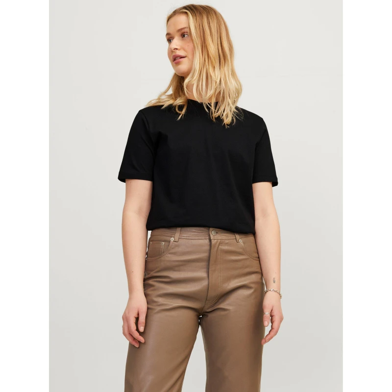 Image of JJXX Womens Anna Short-Sleeve Regular Fit T-Shirt Black female 12 (M)