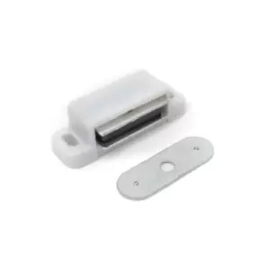Image of GTV Magnetic Catches Cabinet Cupboard Catch 3-4kg Pull - White, Pack of 3