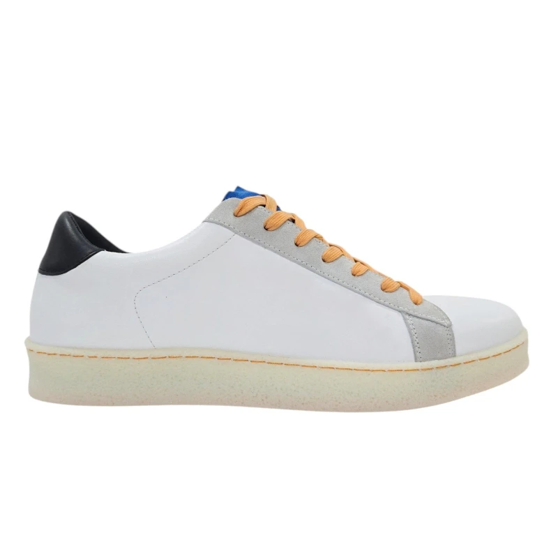 Image of Loyalti Mens Castro Low-Top Trainers Wht/Blue/Grey male 7 (41)