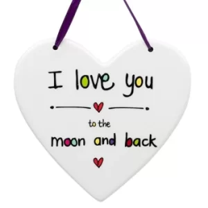 Image of Just Saying Hanging Heart Love/Moon