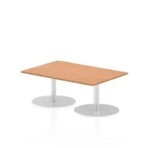 Image of Italia Poseur Table Rectangle 1200800 Top 475 High Oak