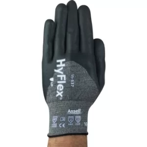 Image of Cut Resistant Gloves, Nitrile 3/4 Coated, Grey/Black, Size 10