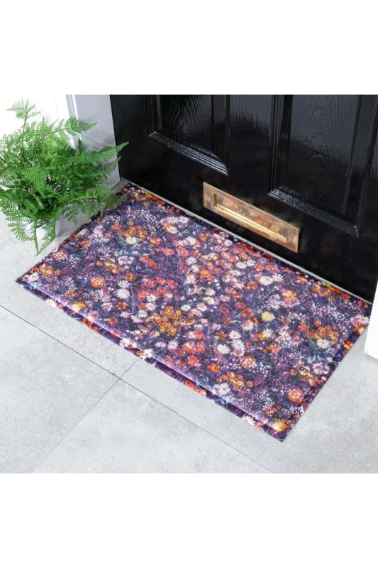 Image of Native Natural Wild Flower Pattern Doormat (70 X 40Cm)
