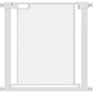 Image of Pawhut - Pressure Fit Safety Gate for Stairs w/ Auto Close 75-82cm - White
