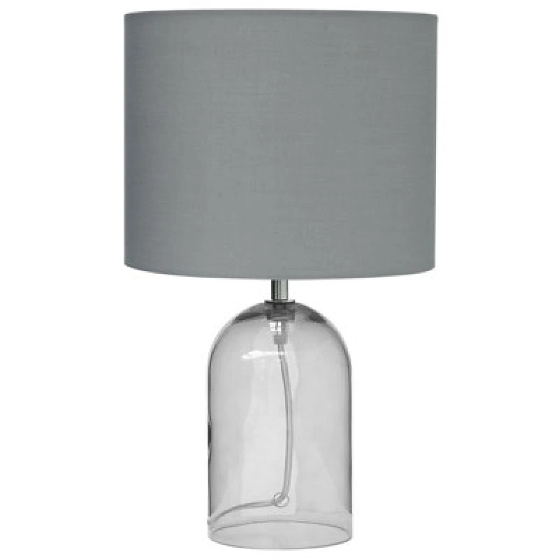 Image of Beliani Table Lamp Devoll Glass Grey