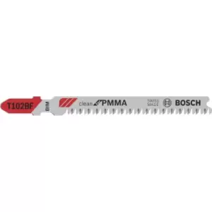 Image of Bosch T102BF Plastic Perspex Cutting Jigsaw Blade Pack of 3