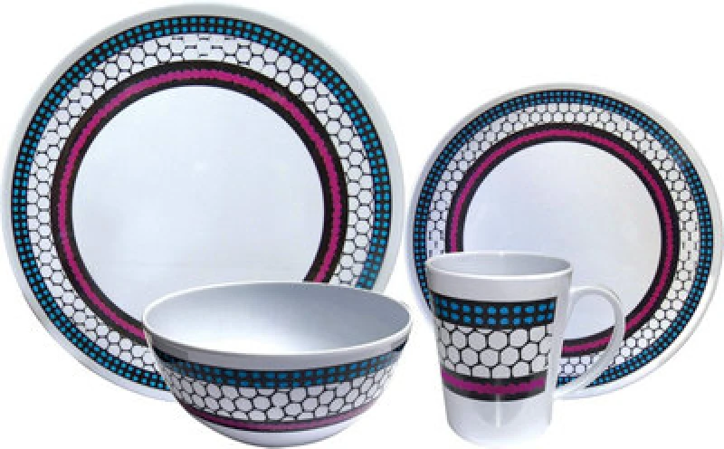 Image of Streetwize 16Pc Melamine Set Honeycombe - Multi Multi 16pcs